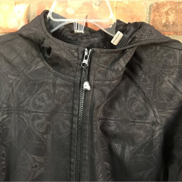 Lululemon RARE Apres Softshell Print Trench Jacket Rain Coat Dancers In Snow 8 - Picture 6 of 16